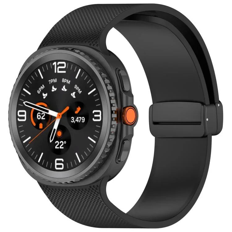 小さなチェック柄テクスチャー マグネットバックルシリコンウォッチバンド Samsung Galaxy Watch8 / Watch8 Classic対応