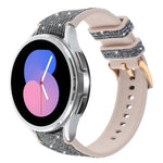 グリッターシリコンハイブリッドレザーウォッチバンド Samsung Galaxy Watch 7 40 / 44mm対応
