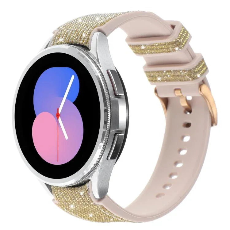 グリッターシリコンハイブリッドレザーウォッチバンド Samsung Galaxy Watch 7 40 / 44mm対応