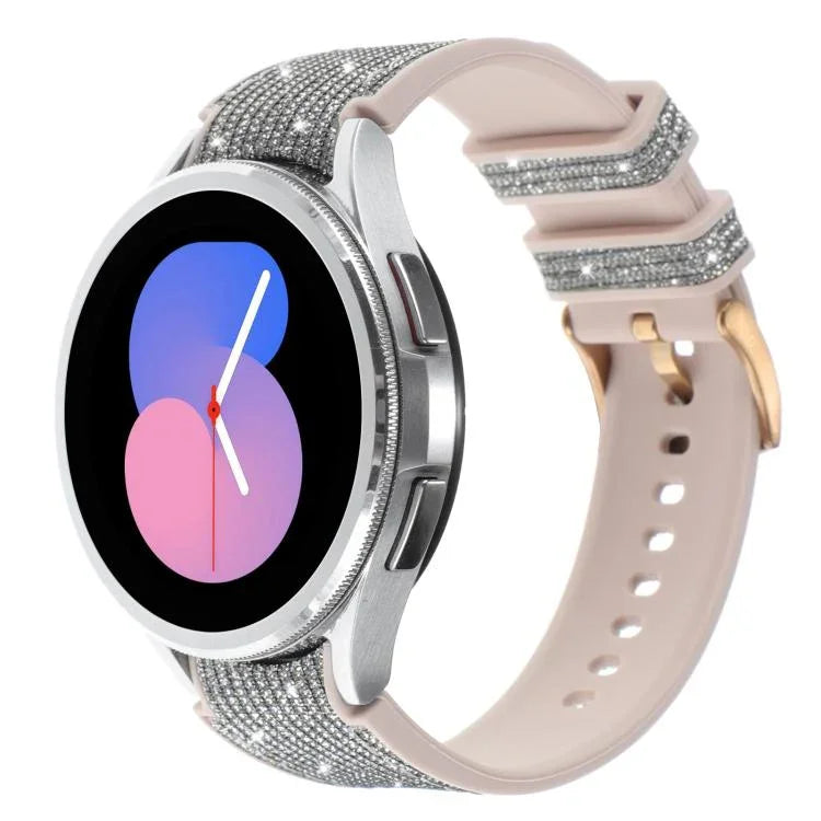 グリッターシリコンハイブリッドレザーウォッチバンド Samsung Galaxy Watch 7 40 / 44mm対応