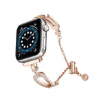 U字型ダイヤモンドブレスレット亜鉛合金ウォッチバンド、Apple Watch 46mm / 49mm / 45mm / 44mm用、Apple Watch 42mm / 41mm / 40mm / 38mm用