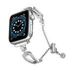 U字型ダイヤモンドブレスレット亜鉛合金ウォッチバンド、Apple Watch 46mm / 49mm / 45mm / 44mm用、Apple Watch 42mm / 41mm / 40mm / 38mm用