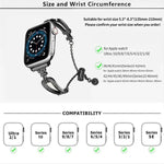 U字型ダイヤモンドブレスレット亜鉛合金ウォッチバンド、Apple Watch 46mm / 49mm / 45mm / 44mm用、Apple Watch 42mm / 41mm / 40mm / 38mm用