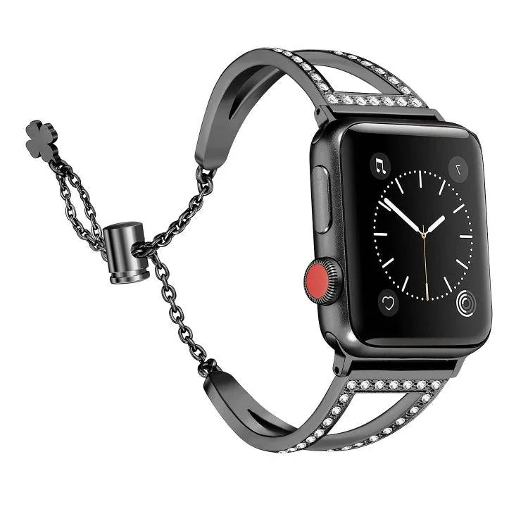 V字型ダイヤモンド亜鉛合金ウォッチバンド、Apple Watch 46mm / 49mm / 45mm / 44mm用、Apple Watch 42mm / 41mm / 40mm / 38mm用