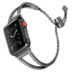 V字型ダイヤモンド亜鉛合金ウォッチバンド、Apple Watch 46mm / 49mm / 45mm / 44mm用、Apple Watch 42mm / 41mm / 40mm / 38mm用