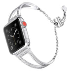 V字型ダイヤモンド亜鉛合金ウォッチバンド、Apple Watch 46mm / 49mm / 45mm / 44mm用、Apple Watch 42mm / 41mm / 40mm / 38mm用