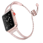 V字型ダイヤモンド亜鉛合金ウォッチバンド、Apple Watch 46mm / 49mm / 45mm / 44mm用、Apple Watch 42mm / 41mm / 40mm / 38mm用