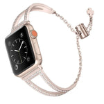 V字型ダイヤモンド亜鉛合金ウォッチバンド、Apple Watch 46mm / 49mm / 45mm / 44mm用、Apple Watch 42mm / 41mm / 40mm / 38mm用