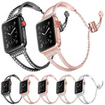 V字型ダイヤモンド亜鉛合金ウォッチバンド、Apple Watch 46mm / 49mm / 45mm / 44mm用、Apple Watch 42mm / 41mm / 40mm / 38mm用