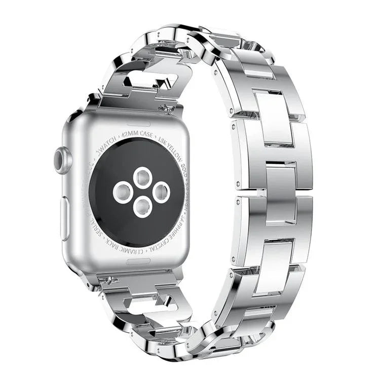 スクエアダイヤモンド亜鉛合金ウォッチバンド、Apple Watch 46mm / 49mm / 45mm / 44mm用、Apple Watch 42mm / 41mm / 40mm / 38mm用