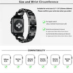 スクエアダイヤモンド亜鉛合金ウォッチバンド、Apple Watch 46mm / 49mm / 45mm / 44mm用、Apple Watch 42mm / 41mm / 40mm / 38mm用