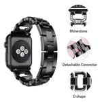 スクエアダイヤモンド亜鉛合金ウォッチバンド、Apple Watch 46mm / 49mm / 45mm / 44mm用、Apple Watch 42mm / 41mm / 40mm / 38mm用