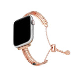 ホワイトストーンラブブレスレット亜鉛合金ウォッチバンド、Apple Watch 46mm / 49mm / 45mm / 44mm用、Apple Watch 42mm / 41mm / 40mm / 38mm用