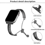 ホワイトストーンラブブレスレット亜鉛合金ウォッチバンド、Apple Watch 46mm / 49mm / 45mm / 44mm用、Apple Watch 42mm / 41mm / 40mm / 38mm用