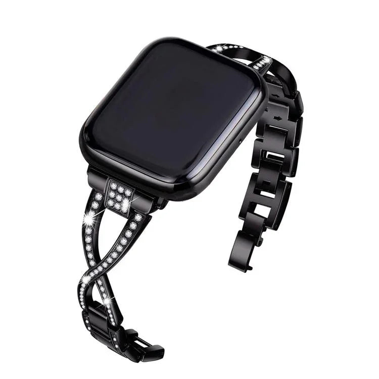 クロスダイヤモンド亜鉛合金ウォッチバンド、Apple Watch 46mm / 49mm / 45mm / 44mm用、Apple Watch 42mm / 41mm / 40mm / 38mm用