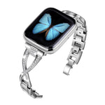 クロスダイヤモンド亜鉛合金ウォッチバンド、Apple Watch 46mm / 49mm / 45mm / 44mm用、Apple Watch 42mm / 41mm / 40mm / 38mm用
