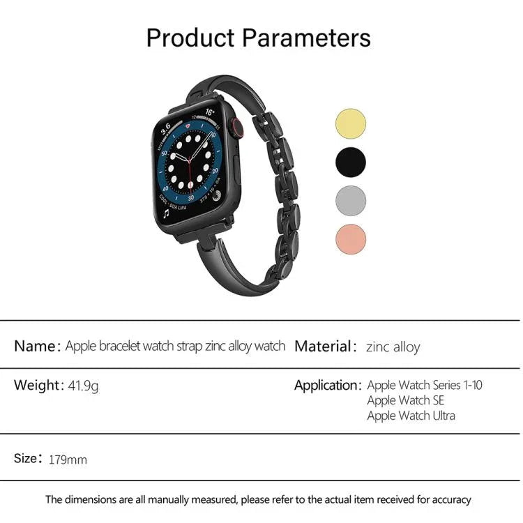 メタルブレスレット亜鉛合金ウォッチバンド、Apple Watch 46mm / 49mm / 45mm / 44mm用、Apple Watch 42mm / 41mm / 40mm / 38mm用