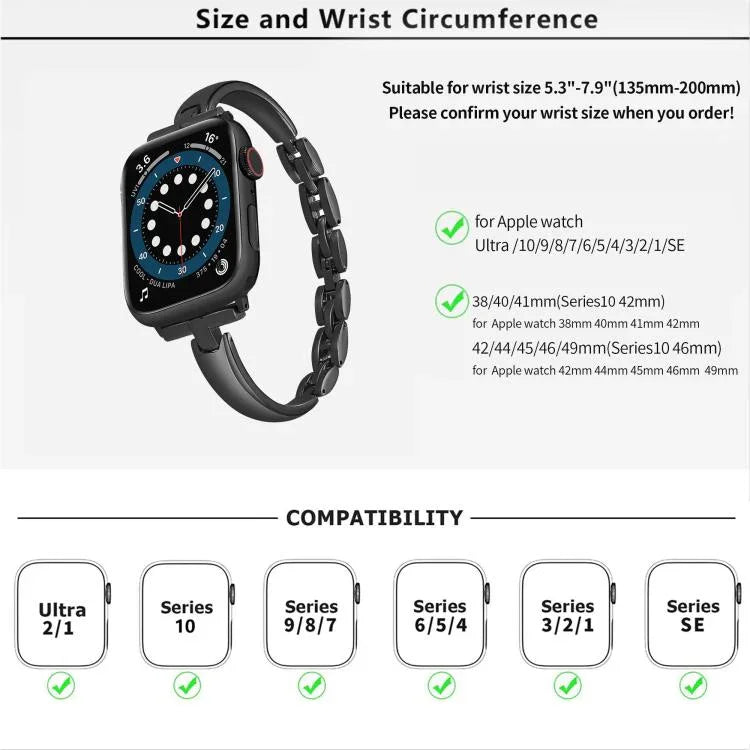 メタルブレスレット亜鉛合金ウォッチバンド、Apple Watch 46mm / 49mm / 45mm / 44mm用、Apple Watch 42mm / 41mm / 40mm / 38mm用