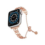ダブルリングチェーン亜鉛合金ウォッチバンド、Apple Watch 46mm / 49mm / 45mm / 44mm用、Apple Watch 42mm / 41mm / 40mm / 38mm用