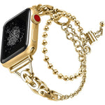 ダブルサークルビーズチェーン亜鉛合金ウォッチバンド、Apple Watch 46mm / 49mm / 45mm / 44mm用、Apple Watch 42mm / 41mm / 40mm / 38mm用