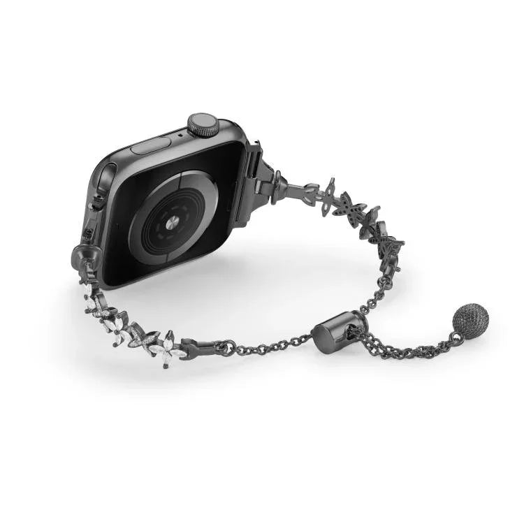 四つ葉のクローバーダイヤモンド亜鉛合金ウォッチバンド、Apple Watch 46mm / 49mm / 45mm / 44mm用、Apple Watch 42mm / 41mm / 40mm / 38mm用