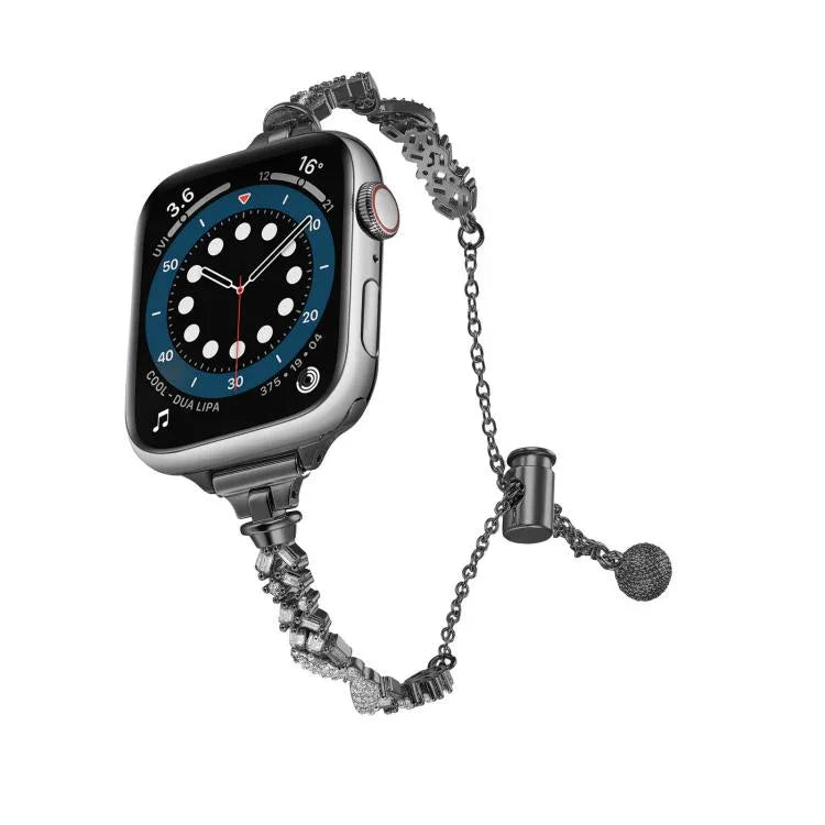ウィングクラッシュダイヤモンド亜鉛合金ウォッチバンド、Apple Watch 46mm / 49mm / 45mm / 44mm用、Apple Watch 42mm / 41mm / 40mm / 38mm用