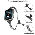 ウィングクラッシュダイヤモンド亜鉛合金ウォッチバンド、Apple Watch 46mm / 49mm / 45mm / 44mm用、Apple Watch 42mm / 41mm / 40mm / 38mm用