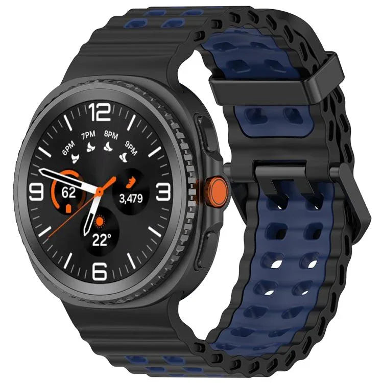 マリンデュアルバックル ツーカラーシリコンウォッチバンド Samsung Galaxy Watch8 / Watch8 Classic対応