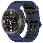 マリンデュアルバックル ツーカラーシリコンウォッチバンド Samsung Galaxy Watch8 / Watch8 Classic対応