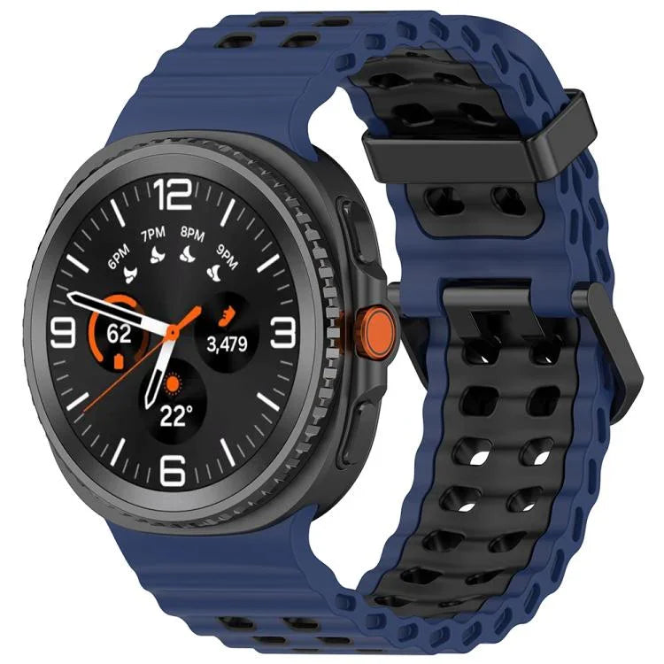 マリンデュアルバックル ツーカラーシリコンウォッチバンド Samsung Galaxy Watch8 / Watch8 Classic対応
