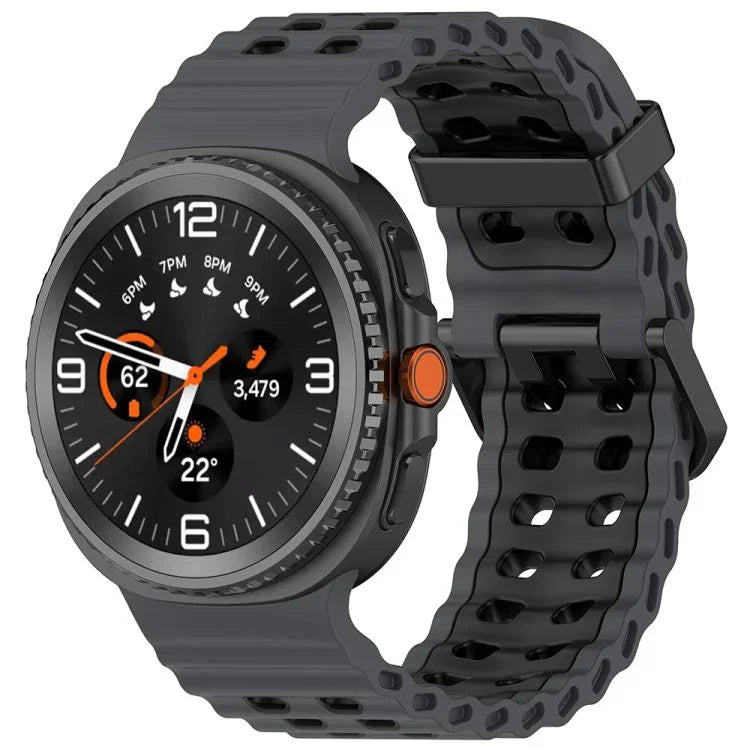 マリンデュアルバックル ツーカラーシリコンウォッチバンド Samsung Galaxy Watch8 / Watch8 Classic対応