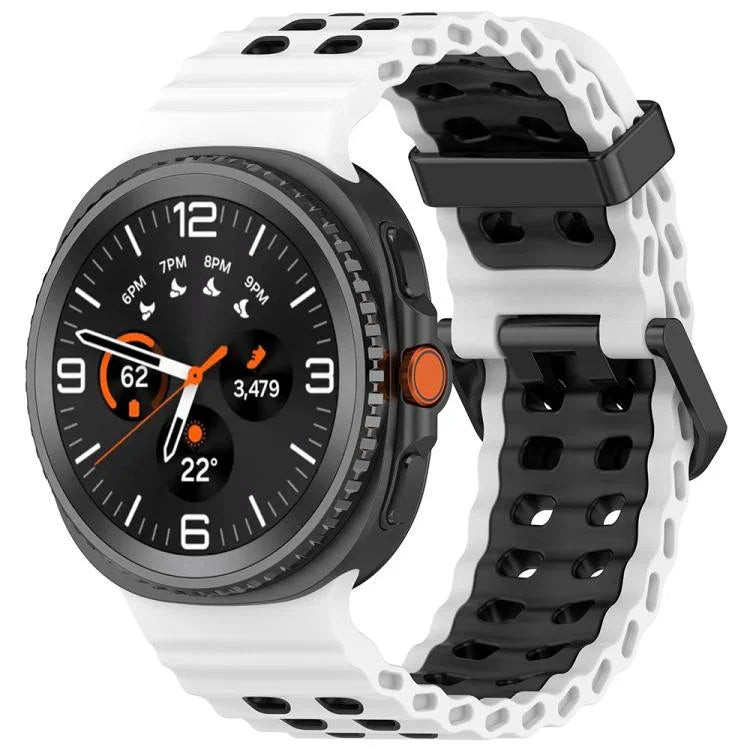 マリンデュアルバックル ツーカラーシリコンウォッチバンド Samsung Galaxy Watch8 / Watch8 Classic対応