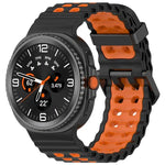 マリンデュアルバックル ツーカラーシリコンウォッチバンド Samsung Galaxy Watch8 / Watch8 Classic対応