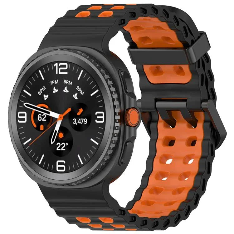 マリンデュアルバックル ツーカラーシリコンウォッチバンド Samsung Galaxy Watch8 / Watch8 Classic対応