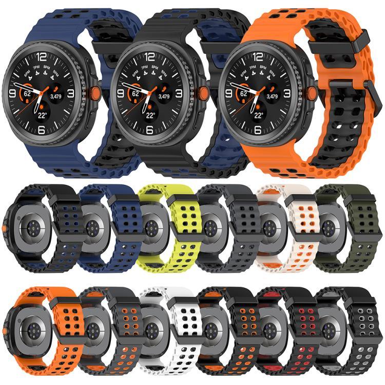 マリンデュアルバックル ツーカラーシリコンウォッチバンド Samsung Galaxy Watch8 / Watch8 Classic対応