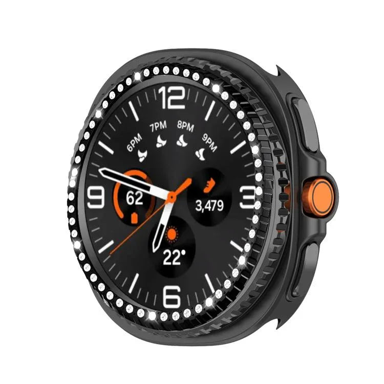 シングルロウ ダイヤモンドメタルウォッチ保護リング、Samsung Galaxy Watch8 Classic 46mm用