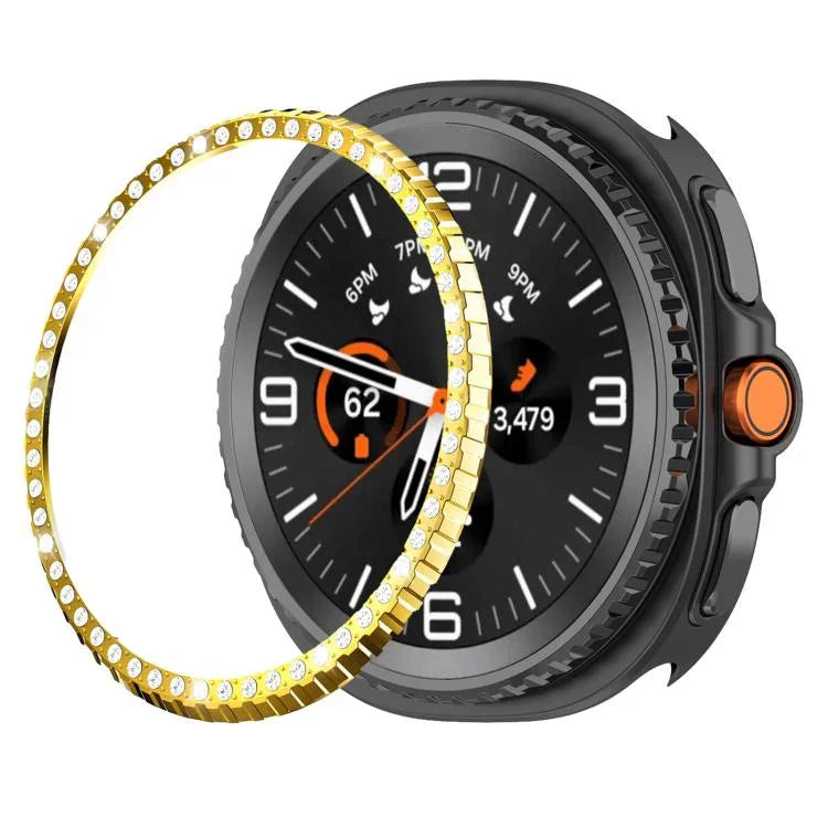 シングルロウ ダイヤモンドメタルウォッチ保護リング、Samsung Galaxy Watch8 Classic 46mm用