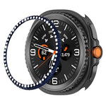 シングルロウ ダイヤモンドメタルウォッチ保護リング、Samsung Galaxy Watch8 Classic 46mm用