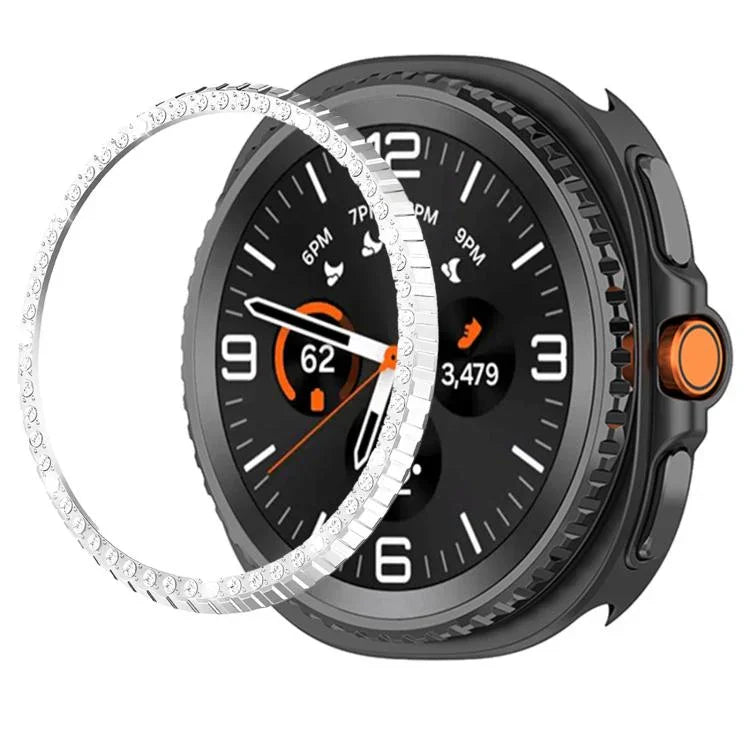 シングルロウ ダイヤモンドメタルウォッチ保護リング、Samsung Galaxy Watch8 Classic 46mm用