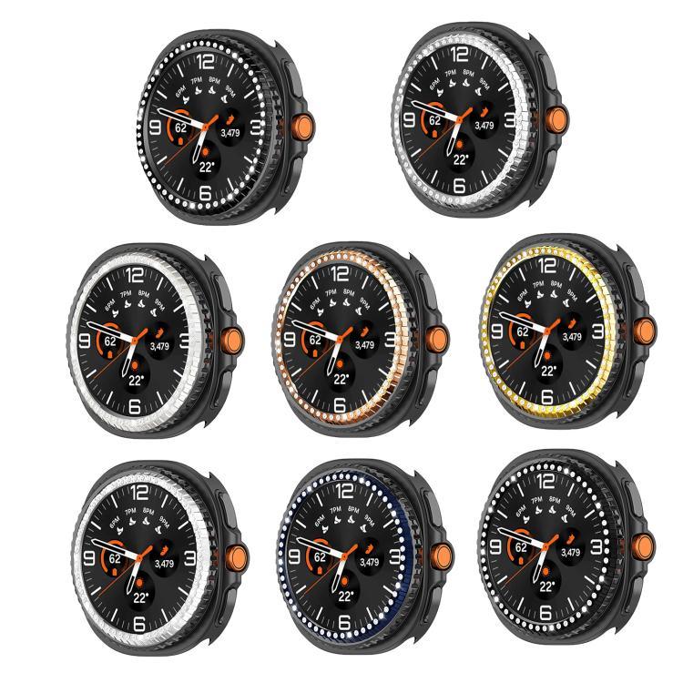 シングルロウ ダイヤモンドメタルウォッチ保護リング、Samsung Galaxy Watch8 Classic 46mm用