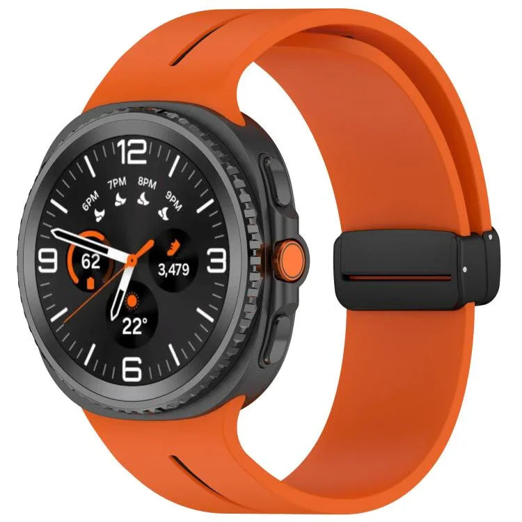折りたたみマグネットバックルシリコンウォッチバンド Samsung Galaxy Watch8 / Watch8 Classic対応