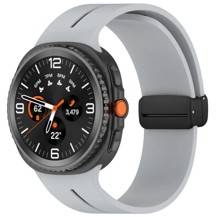 折りたたみマグネットバックルシリコンウォッチバンド Samsung Galaxy Watch8 / Watch8 Classic対応
