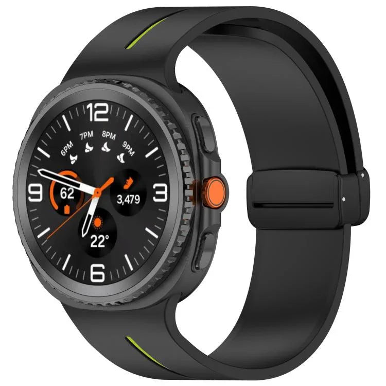折りたたみマグネットバックルシリコンウォッチバンド Samsung Galaxy Watch8 / Watch8 Classic対応