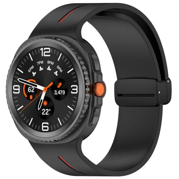 折りたたみマグネットバックルシリコンウォッチバンド Samsung Galaxy Watch8 / Watch8 Classic対応