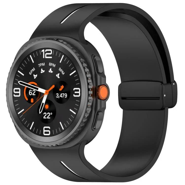 折りたたみマグネットバックルシリコンウォッチバンド Samsung Galaxy Watch8 / Watch8 Classic対応