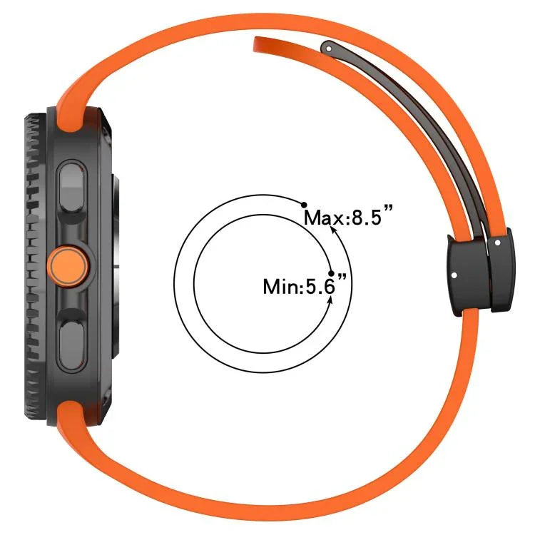 折りたたみマグネットバックルシリコンウォッチバンド Samsung Galaxy Watch8 / Watch8 Classic対応