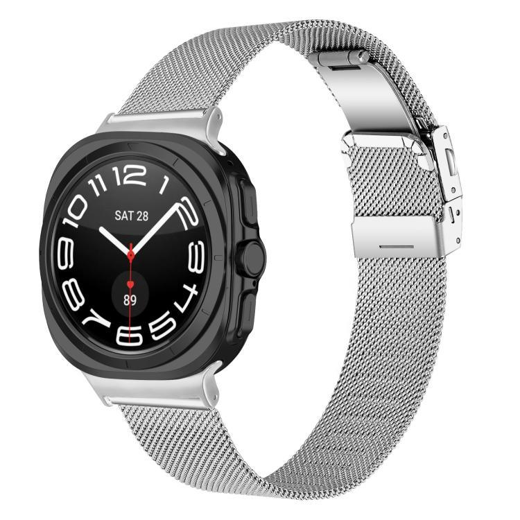 タートルバックル ミラネーゼメタルウォッチバンド、Samsung Galaxy Watch Ultra 47mm / Ultra 2025用