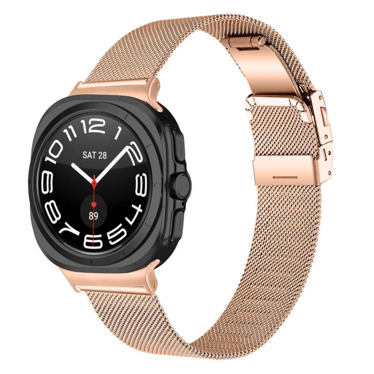 タートルバックル ミラネーゼメタルウォッチバンド、Samsung Galaxy Watch Ultra 47mm / Ultra 2025用