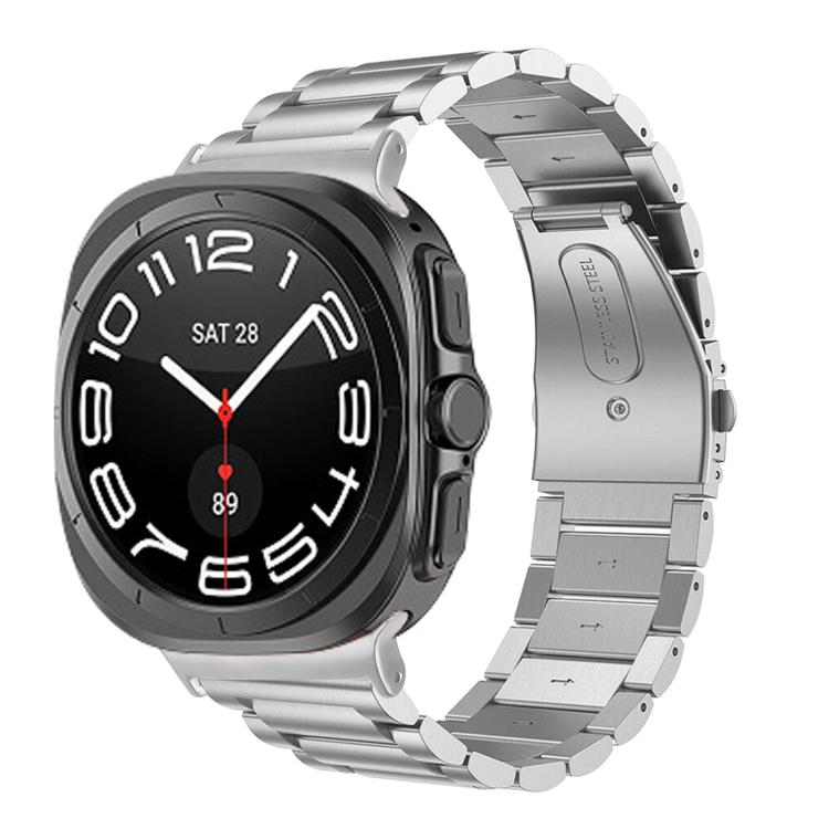 三連ビーズ ステンレス製ウォッチバンド、Samsung Galaxy Watch Ultra 47mm / Ultra 2025用
