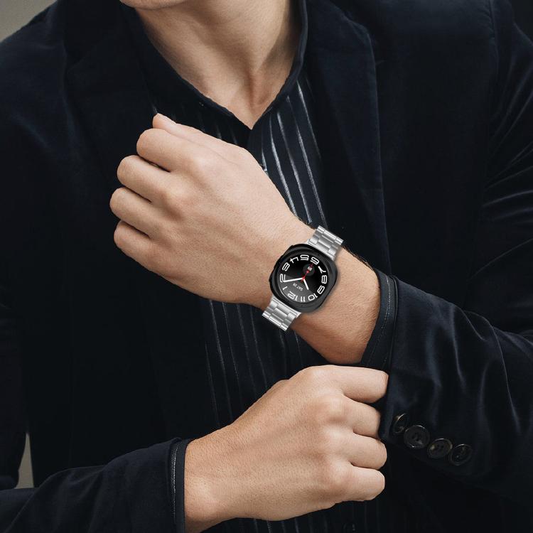 三連ビーズ ステンレス製ウォッチバンド、Samsung Galaxy Watch Ultra 47mm / Ultra 2025用